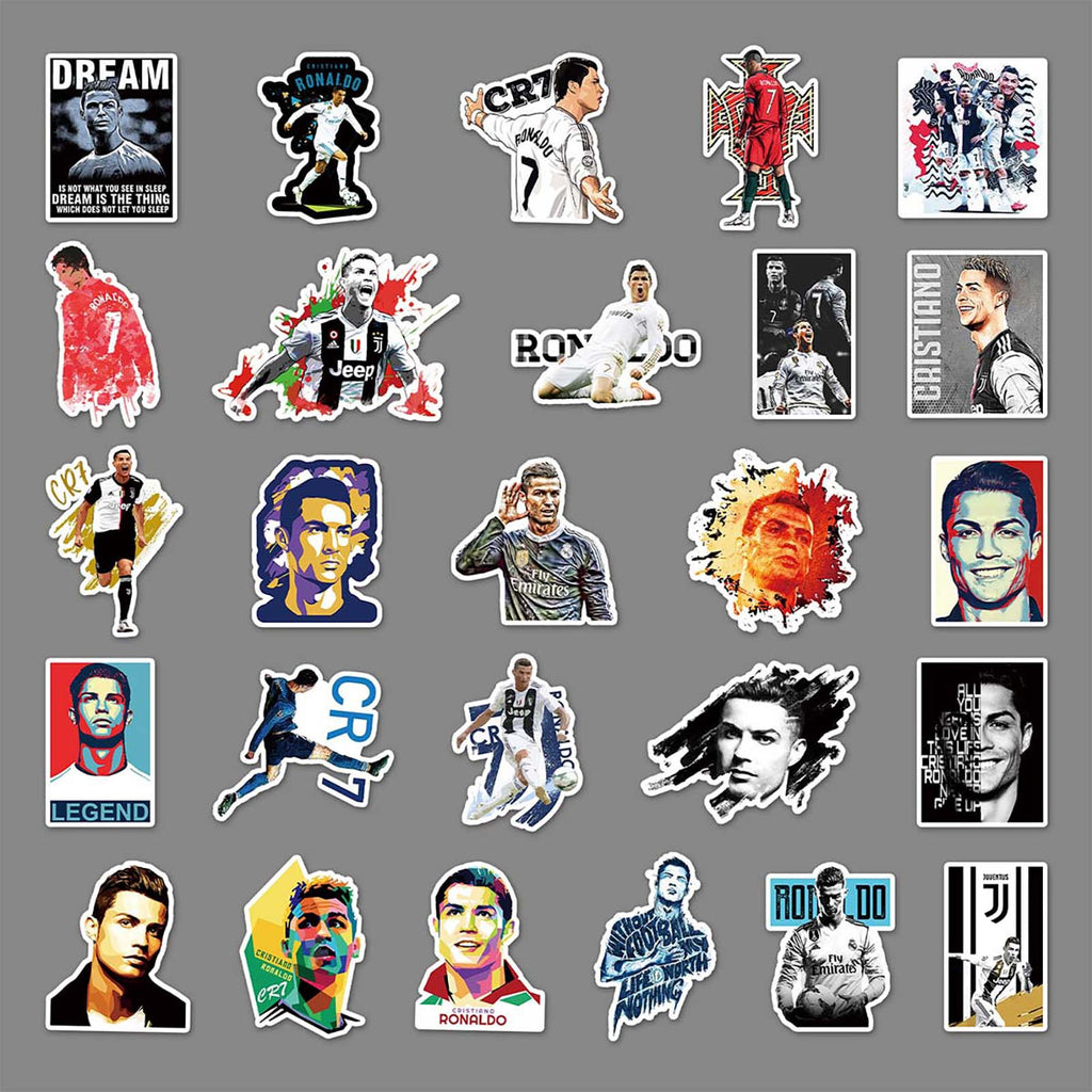 50Pcs Football Theme Waterproof Vinyl Stickers STY14