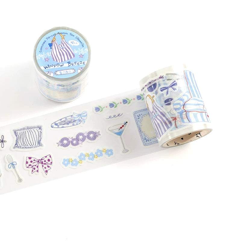 French Coquette Retro Room Die-Cut PET Tape - Window Breeze