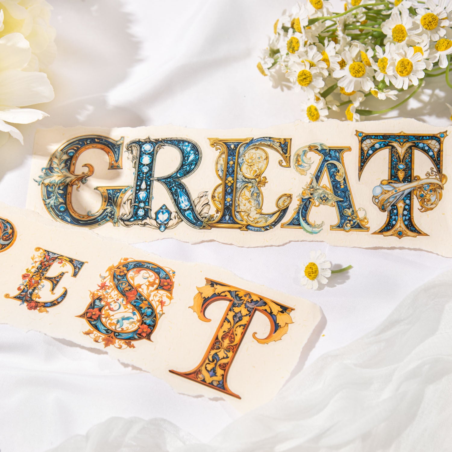 36 Pcs Letter PET Stickers ZMYS