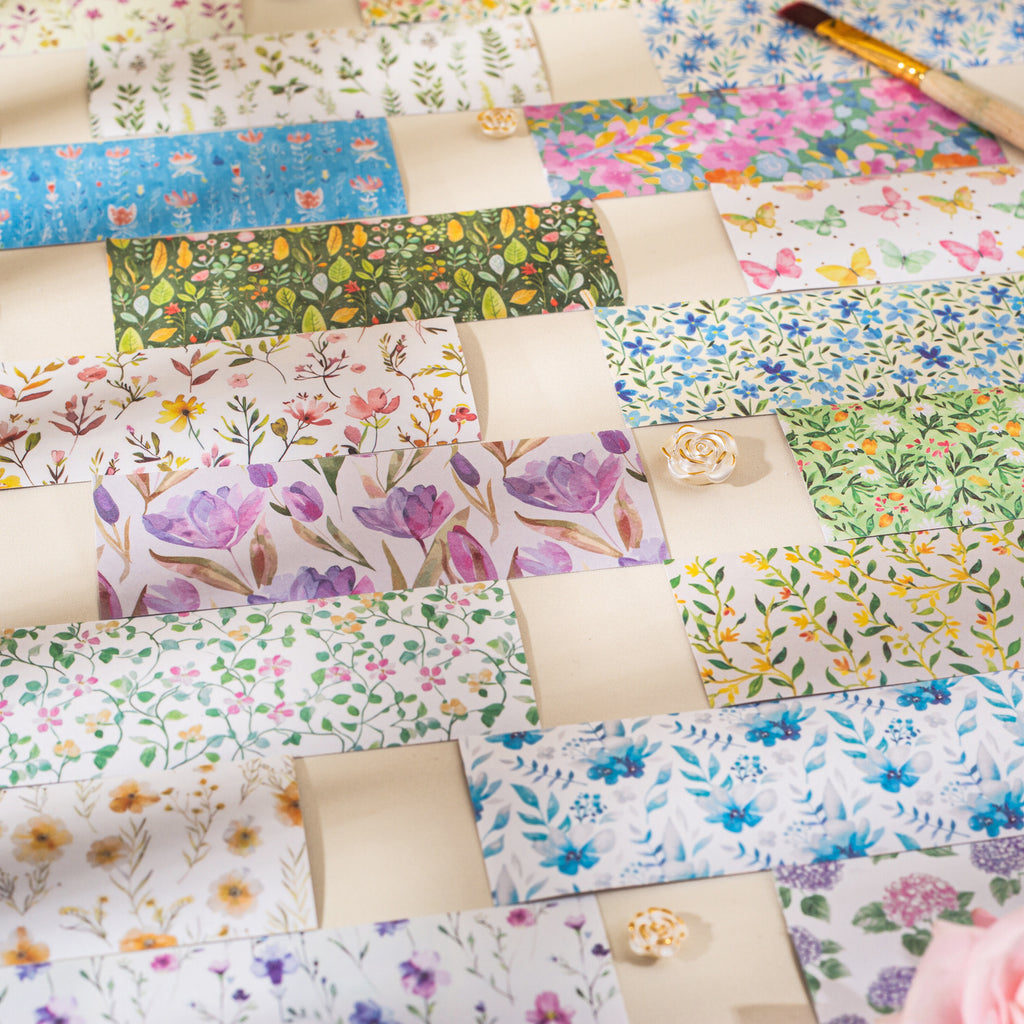 30 Pcs Floral Washi Stickers Book HMHJ