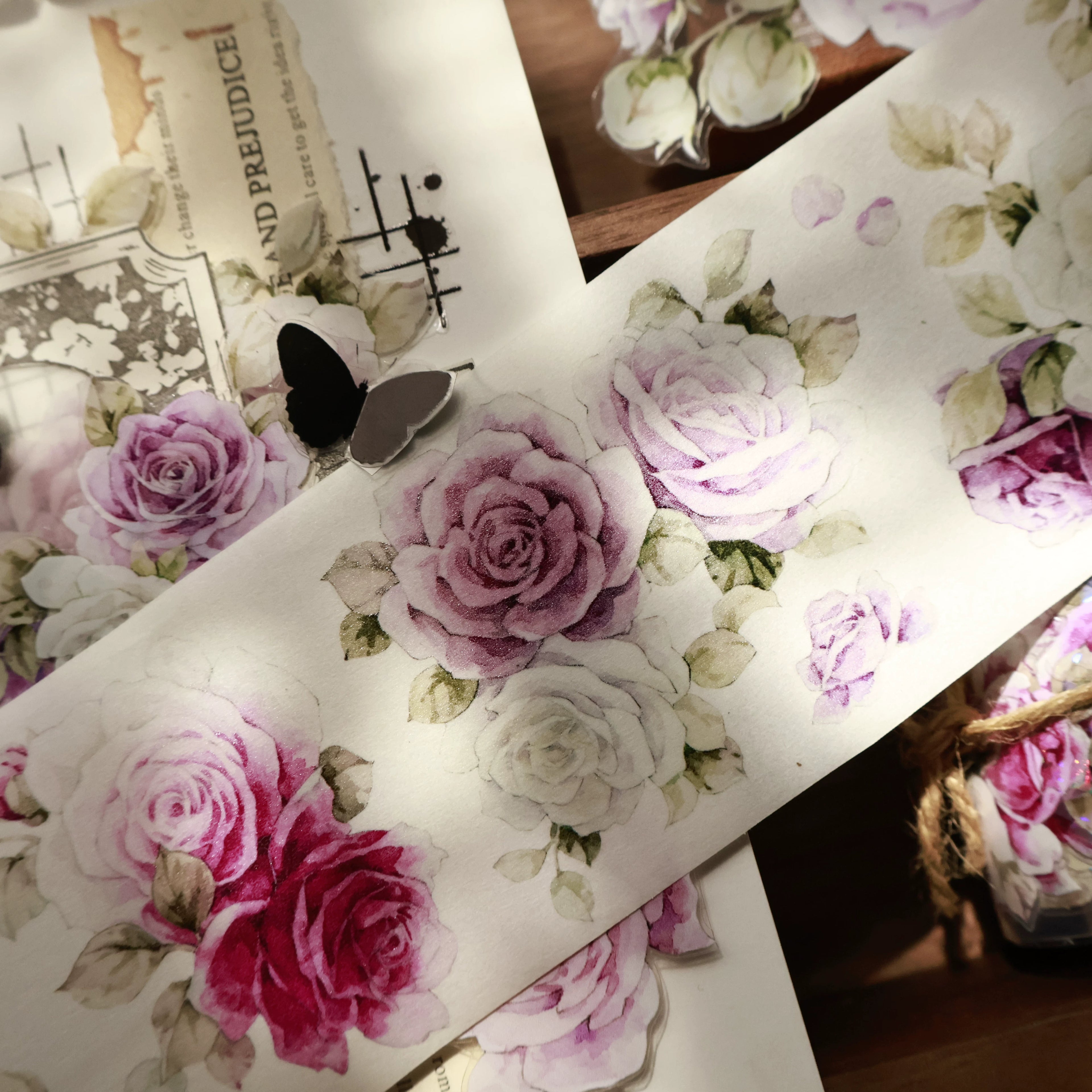Floral Decorative Tape Rolls- Galaxy Violet