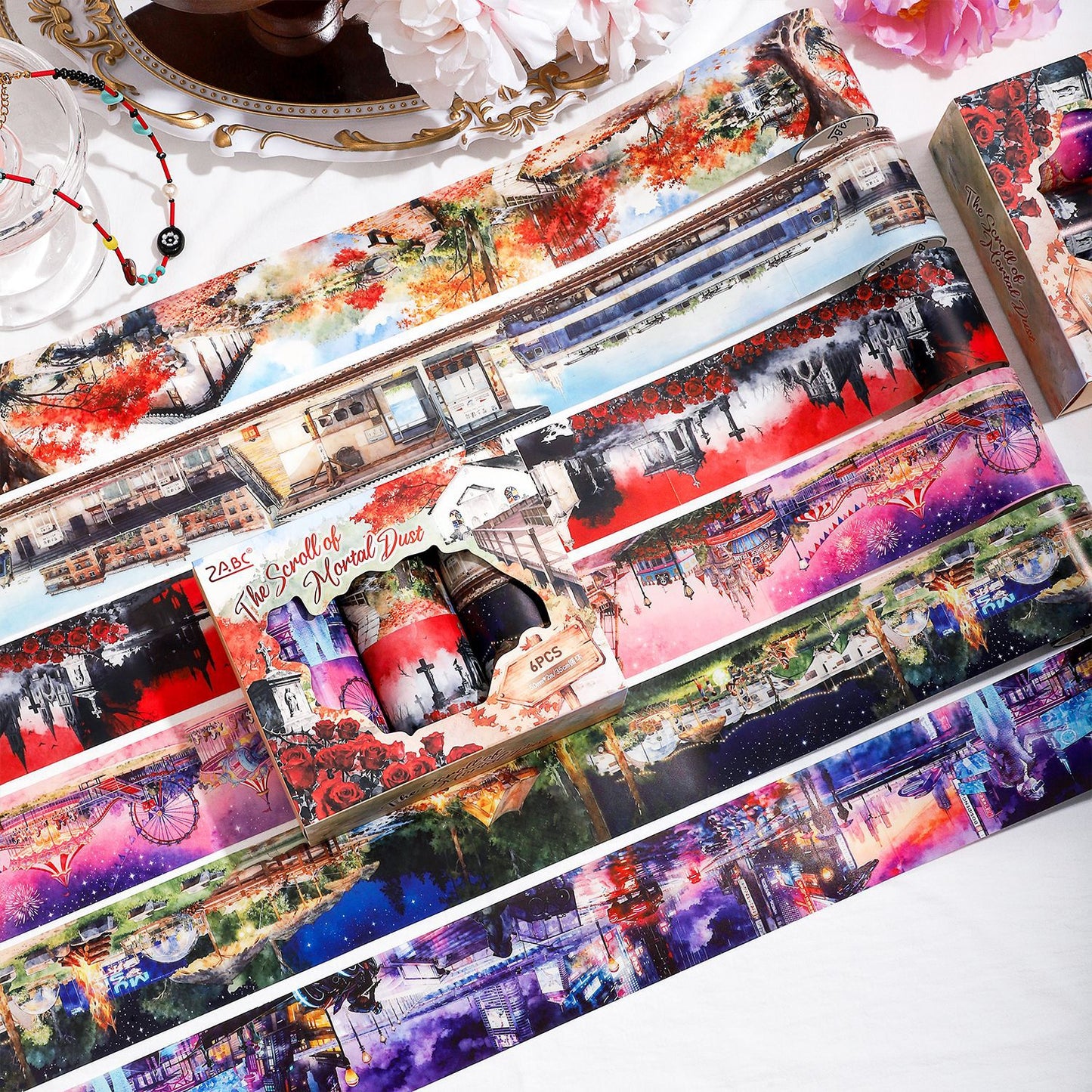 6 Rolls Landscape PET Tapes Set FSWHT