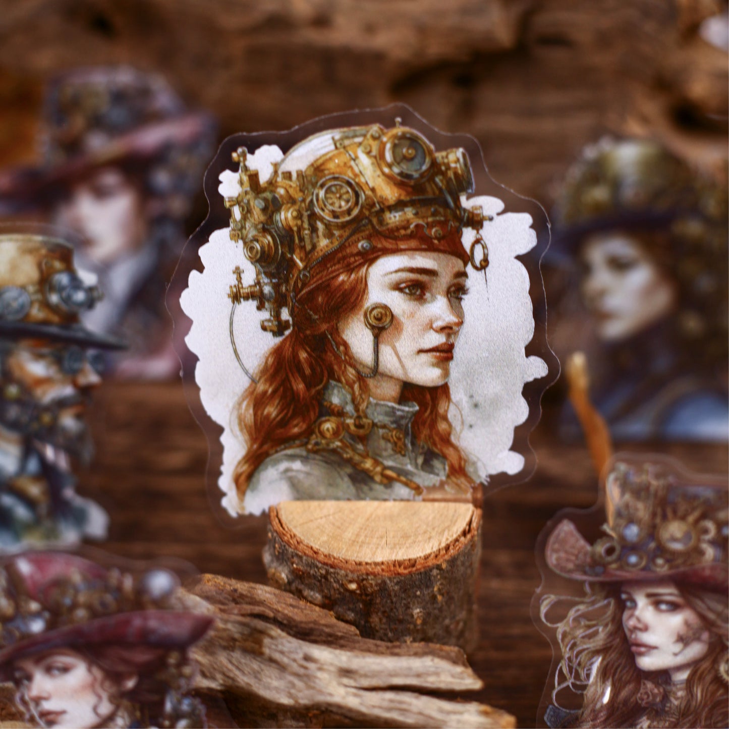 20 Pcs Age of Steam PET Stickers ZQSD