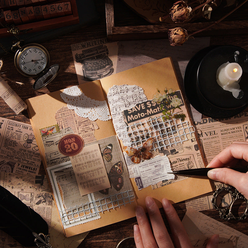 30 Pcs Vintage Scrapbook Paper OFCY