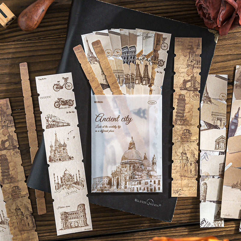 12 Sheets Vintage Notepad Journal Paper BMHBQ