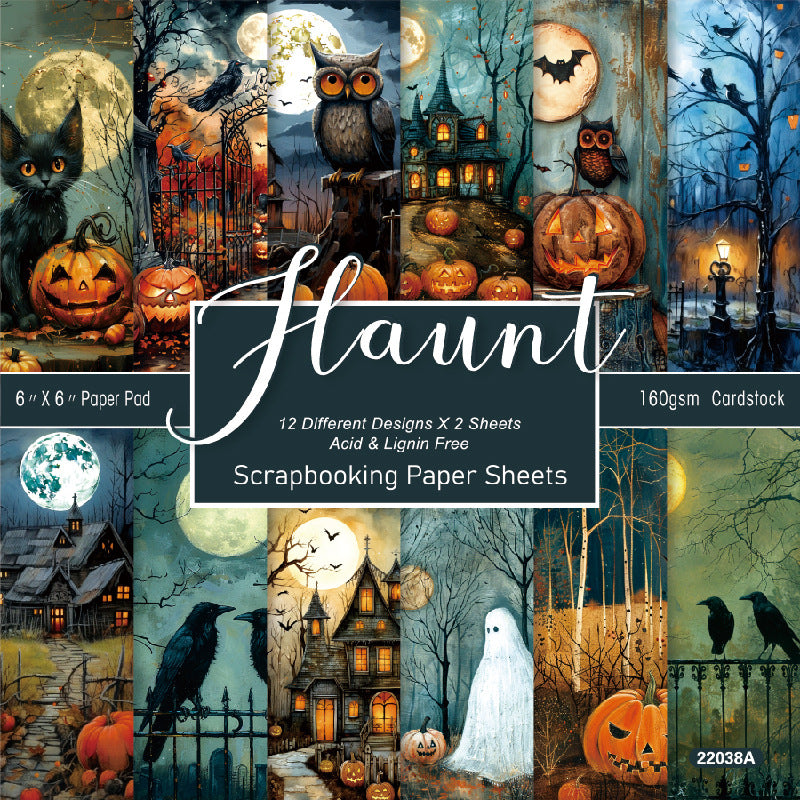 6 inch Halloween Scrapbook Paper Pad SKP2038