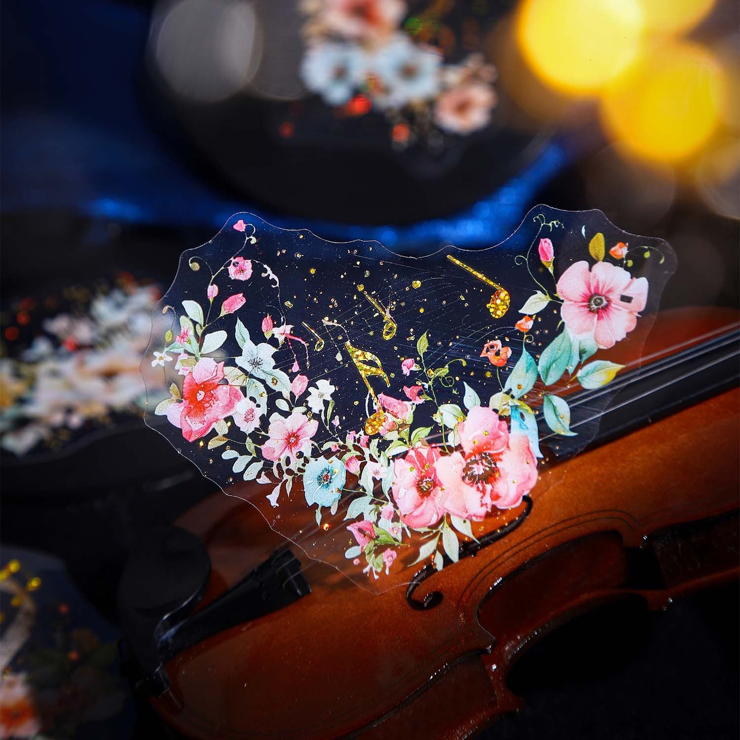 10 Pcs Music Flower PET Stickers HHXL