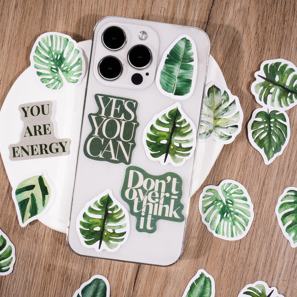 46 Pcs Green Leaf Stickers LYXZ