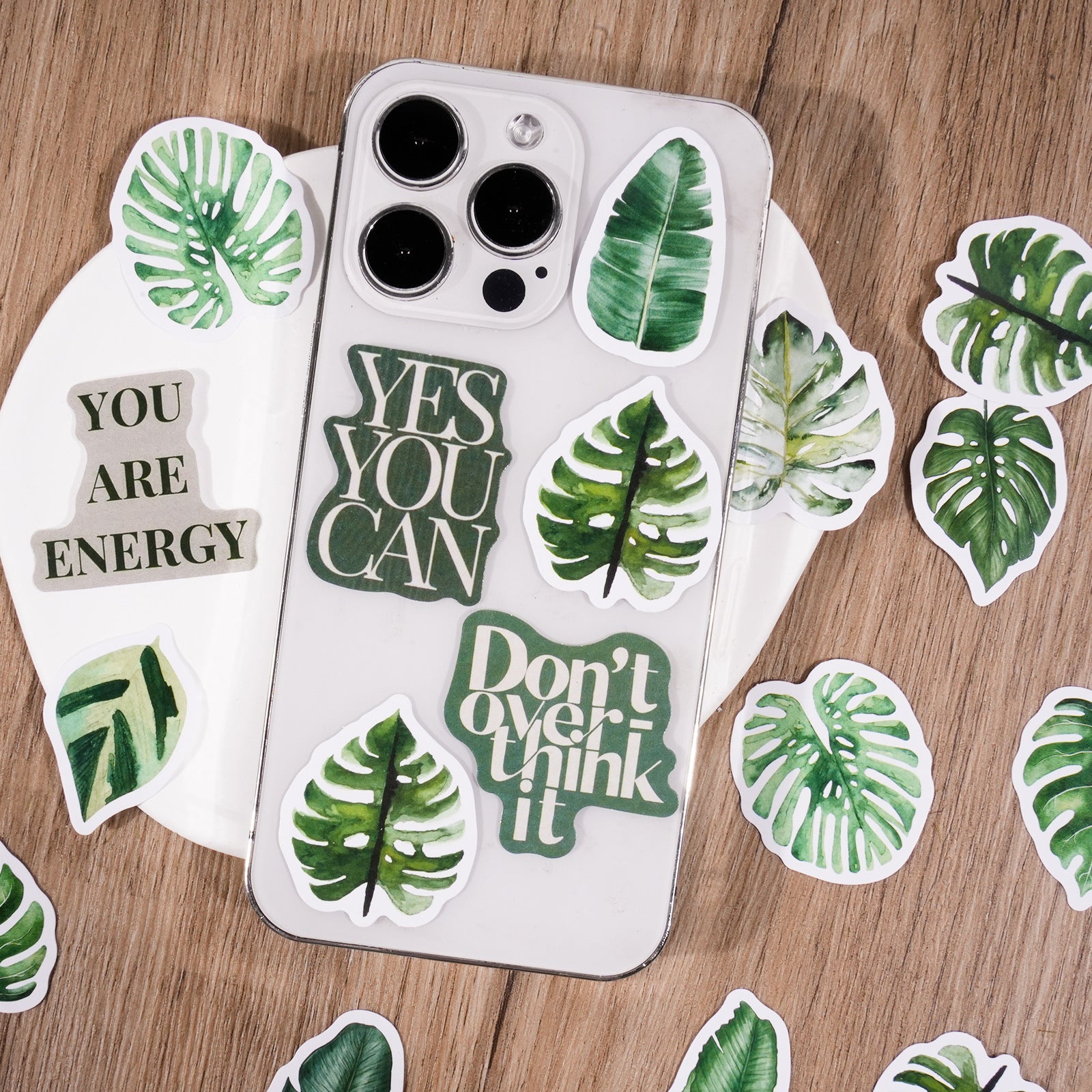 46 Pcs Green Leaf Stickers LYXZ