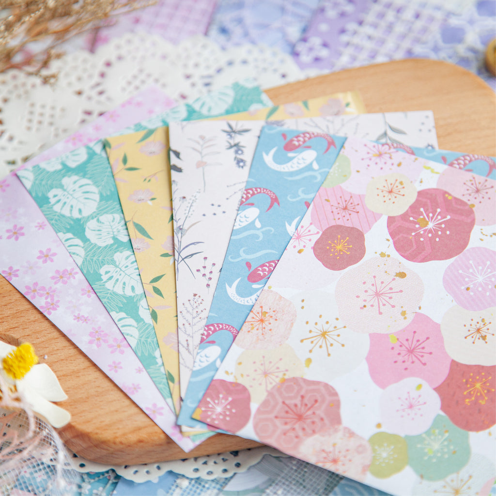 22 Pcs Floral Textured Paper NYXL