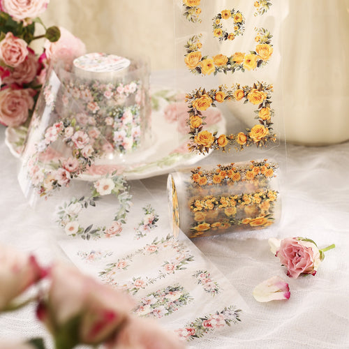 1 Roll Die-cut Flowers PET Tape HHLM
