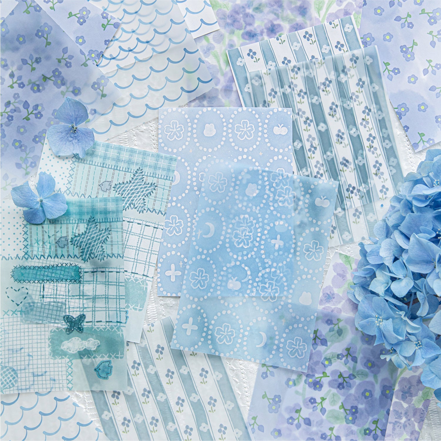 24 Pcs Floral Grid Basic Journal Paper SMZM