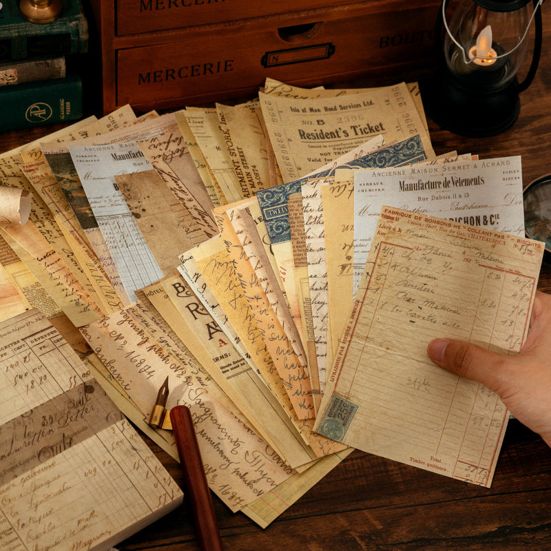 100 Pcs Vintage Aesthetic Journal Paper VAP08