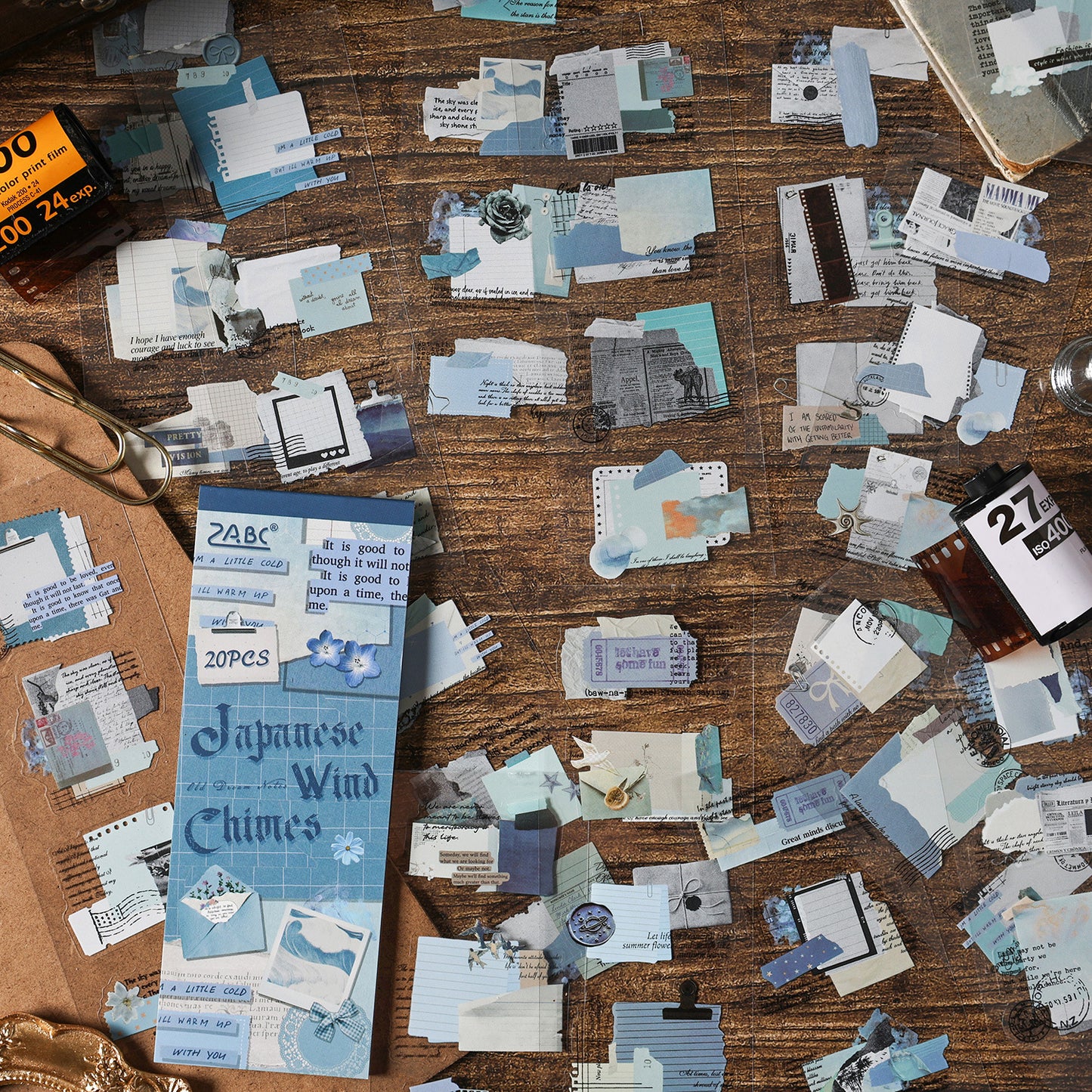 15 Sheets Vintage Collage Stickers Book JMSZ