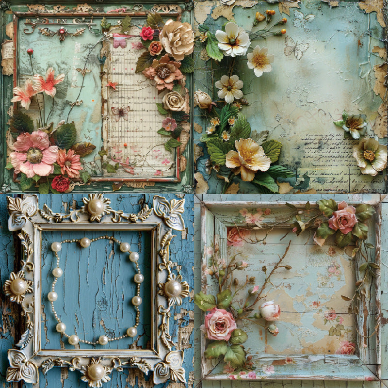 6 inch Vintage Frame Scrapbook Paper Pad SKP341