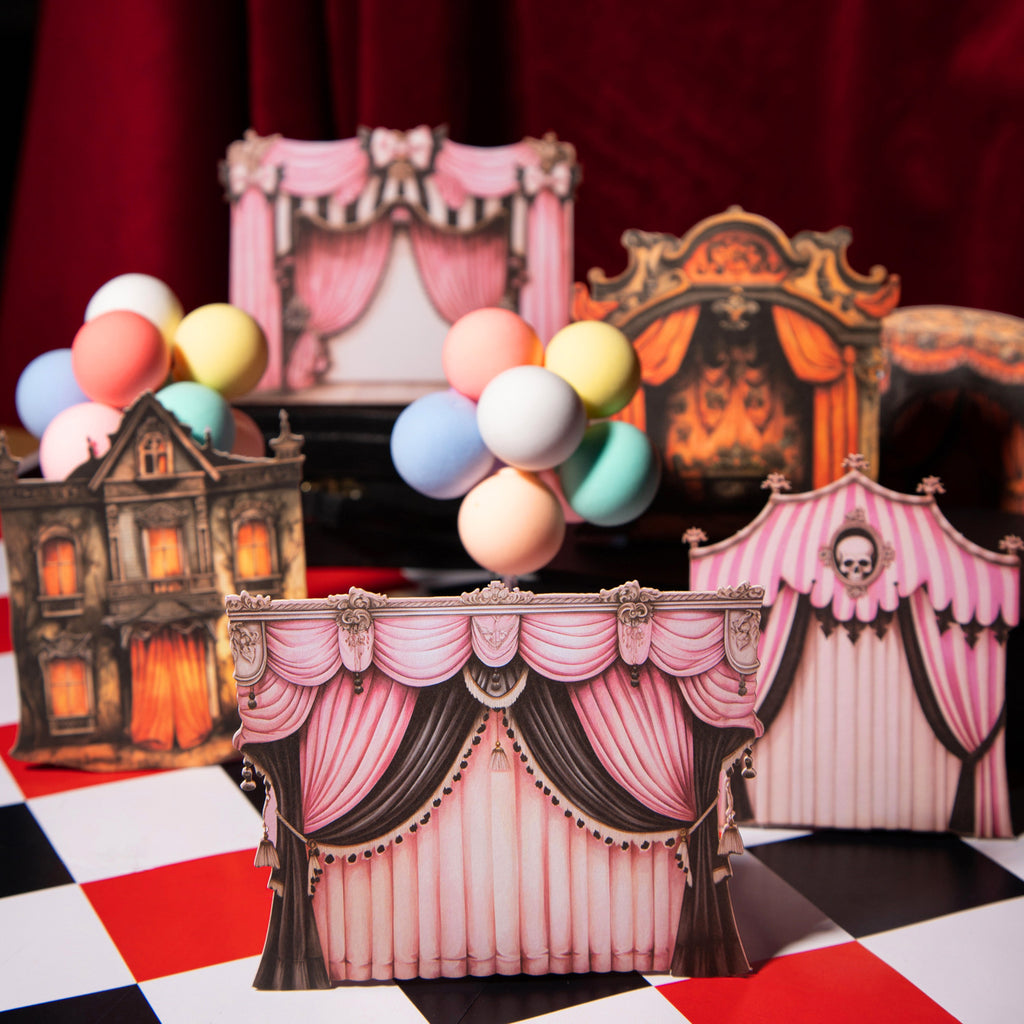 10 Pcs Opera Stage Theme Cardstock Paper GJWT