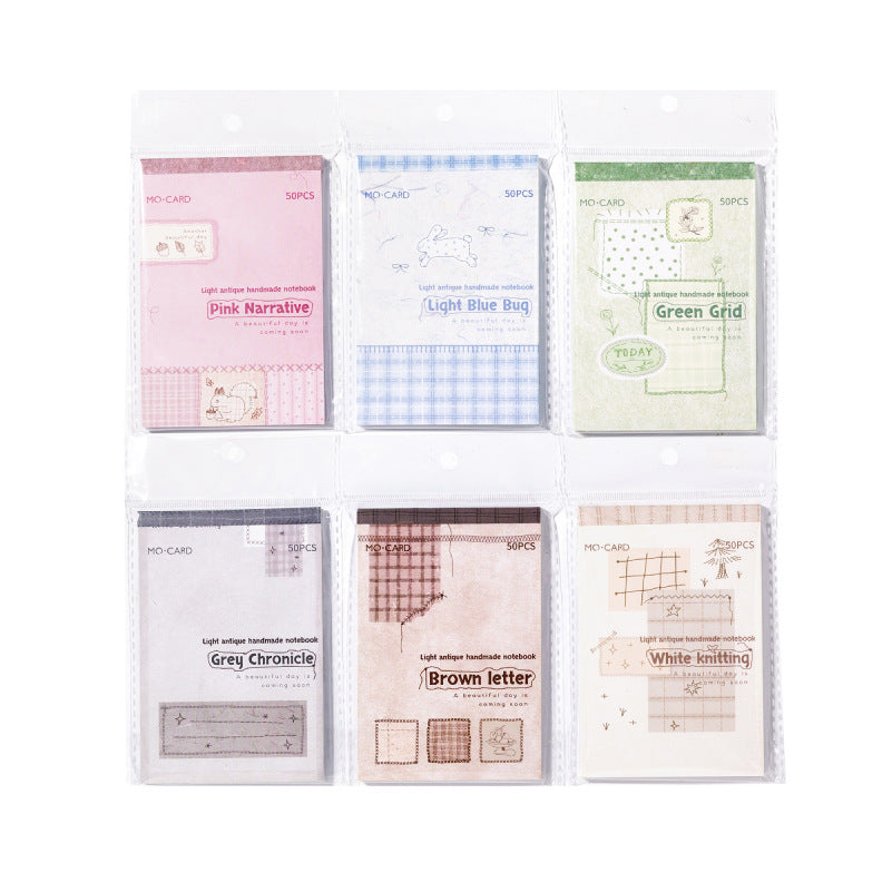 50 Pcs Vintage Notepad Paper FRSJ