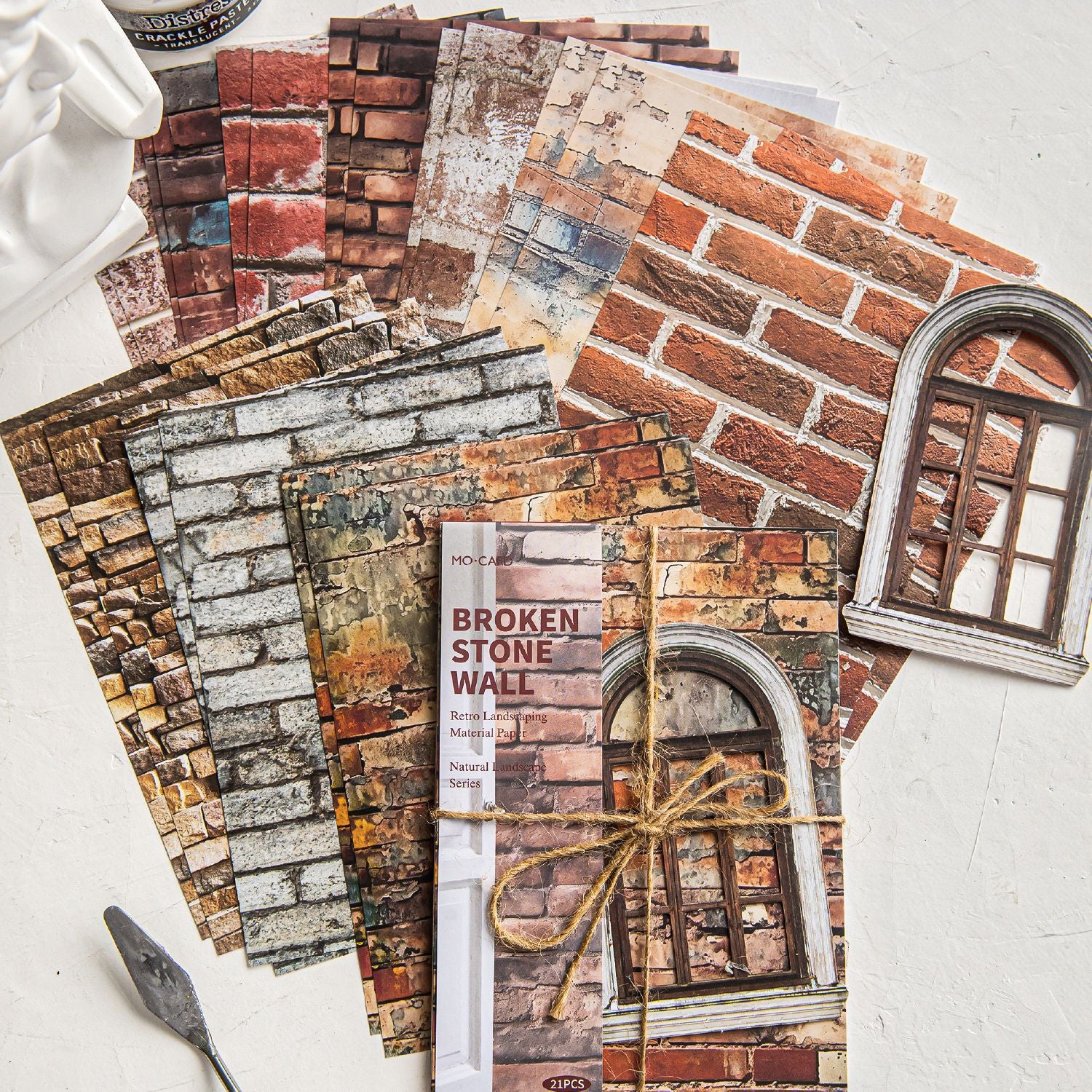 21 Pcs Natural Theme Scrapbook Paper ZRJG