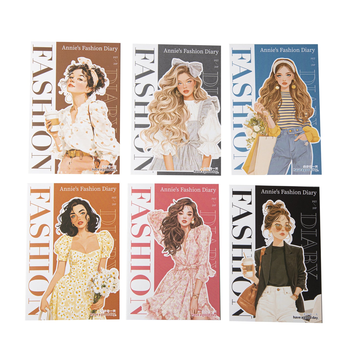 20 Pcs Urban Girl PET Stickers ANSSRJ