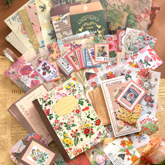 153 Pcs Botanical Junk Journal Supplies Gift Set ZRYJ