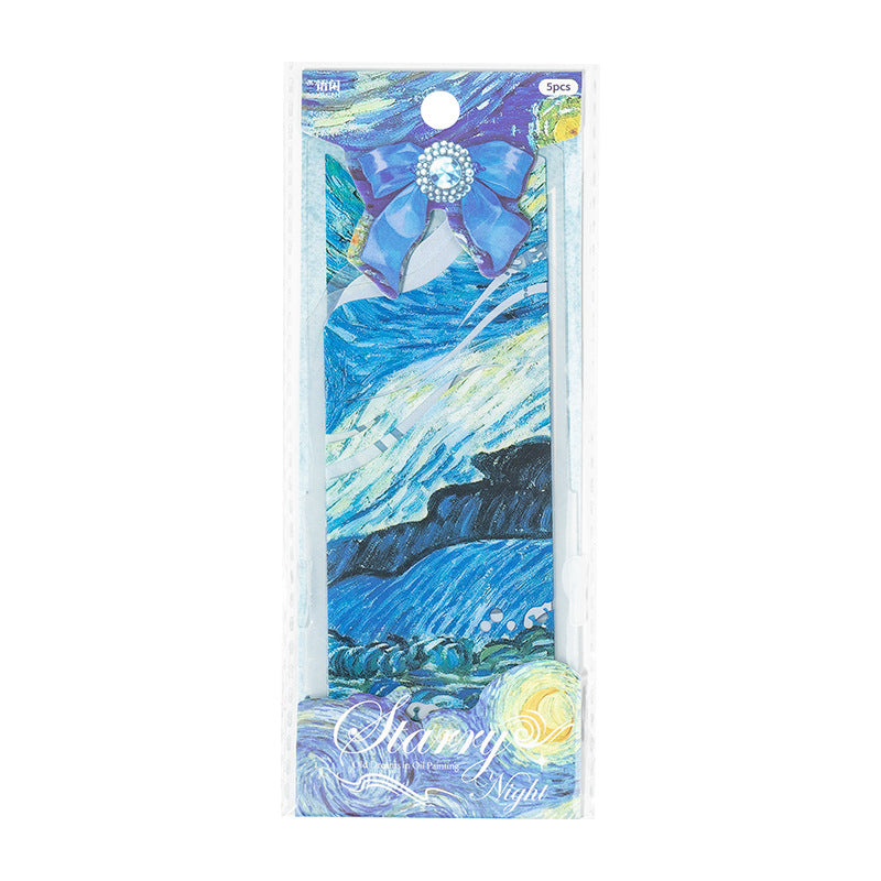 Foldable Oil Painting PVC Bookmark YHJM
