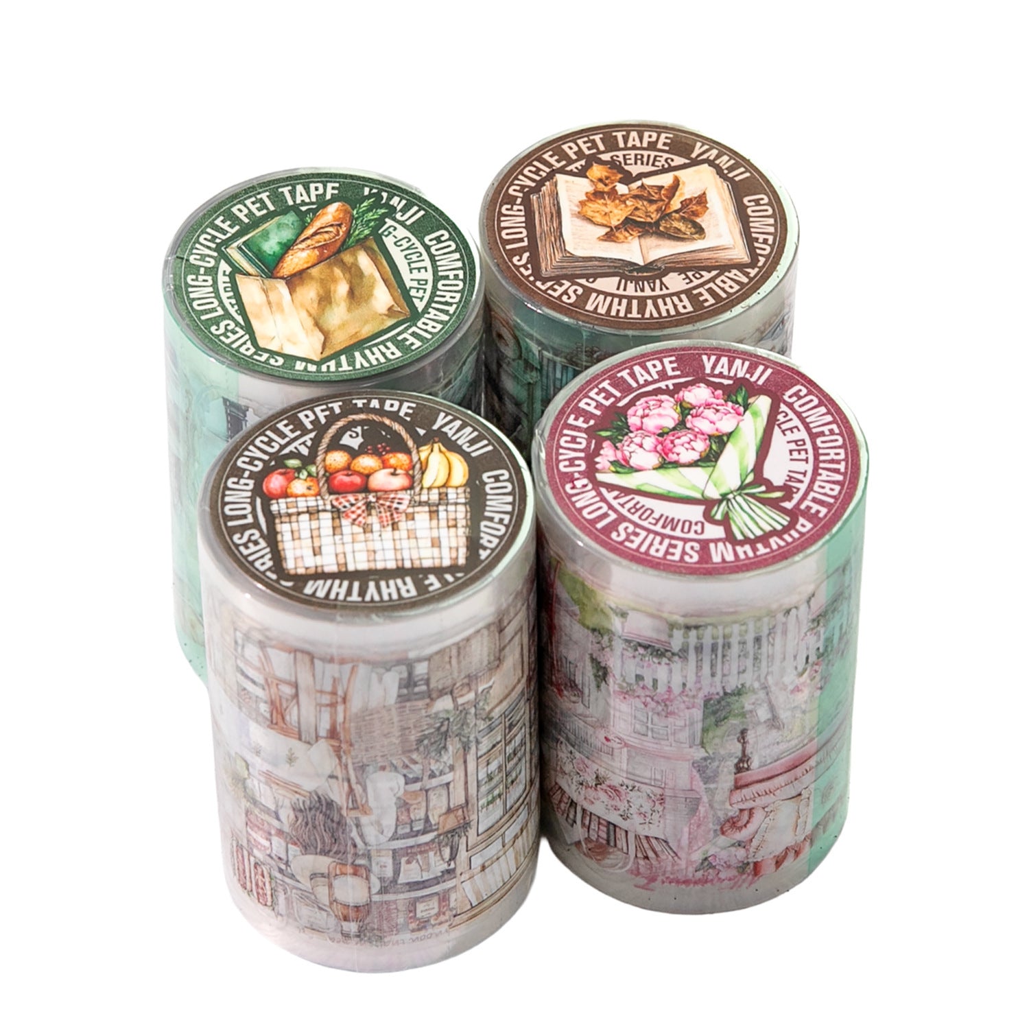 1 Roll Cozy Life PET Stickers Tape SSDJZ