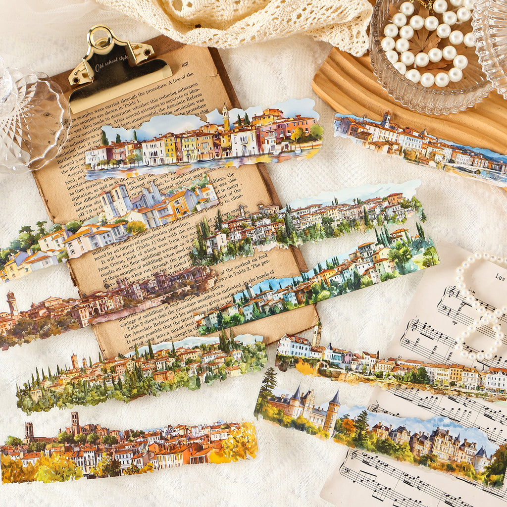 10 Pcs Seasonal Landscape PET Stickers GSZL