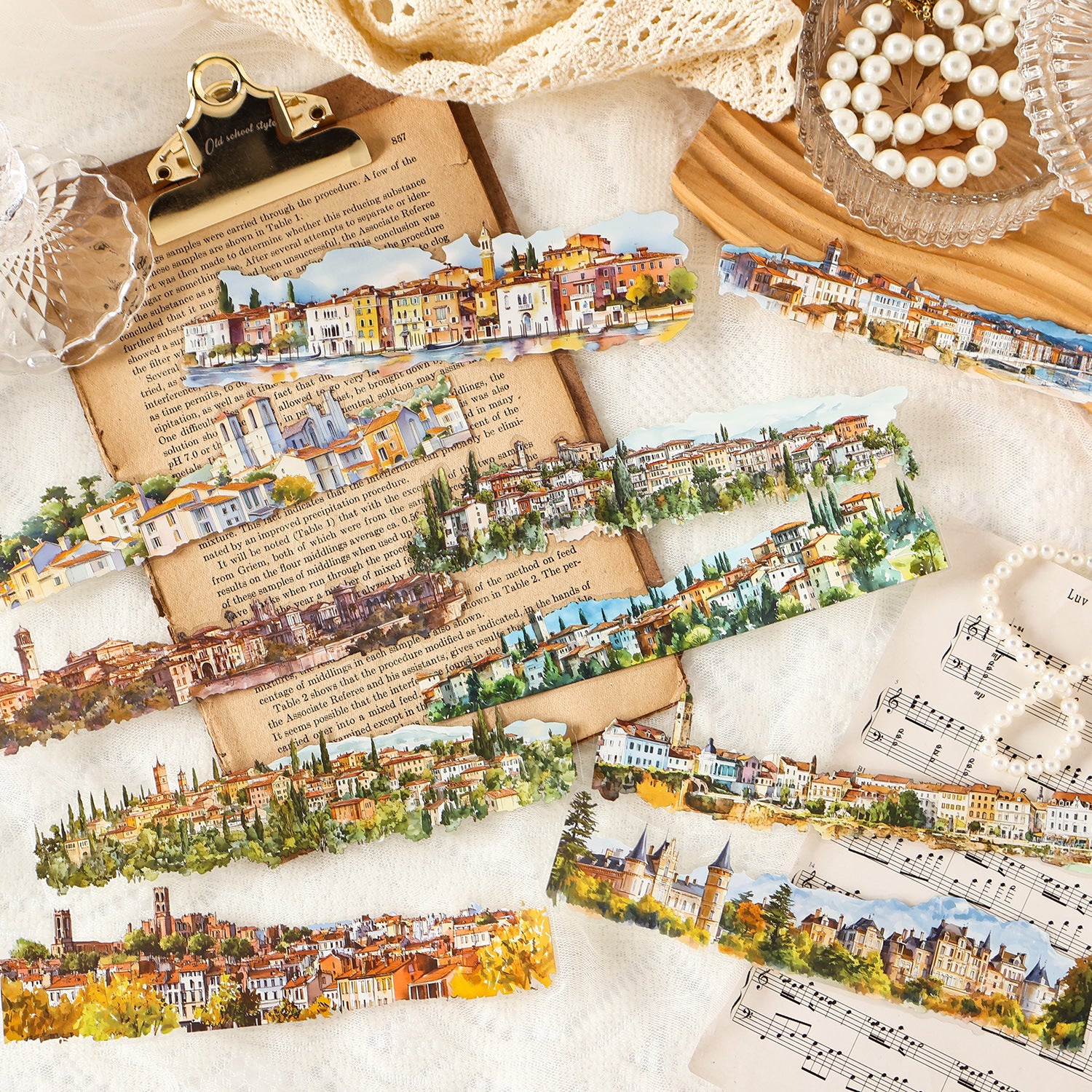 10 Pcs Seasonal Landscape PET Stickers GSZL