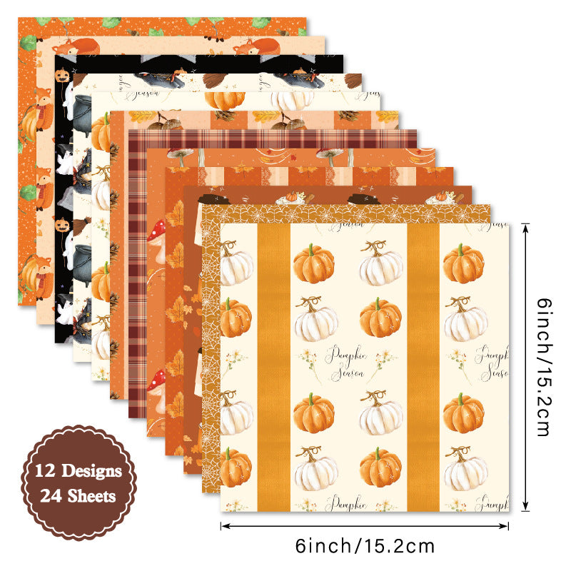 6 inch Halloween Scrapbook Paper Pad SKP355A