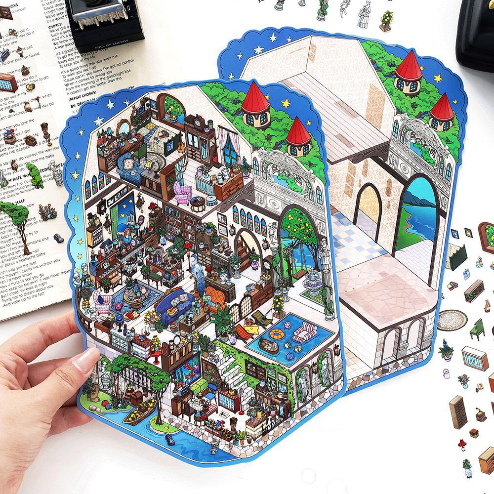 3D Shop Scene DIY Stickers Kit XJL09