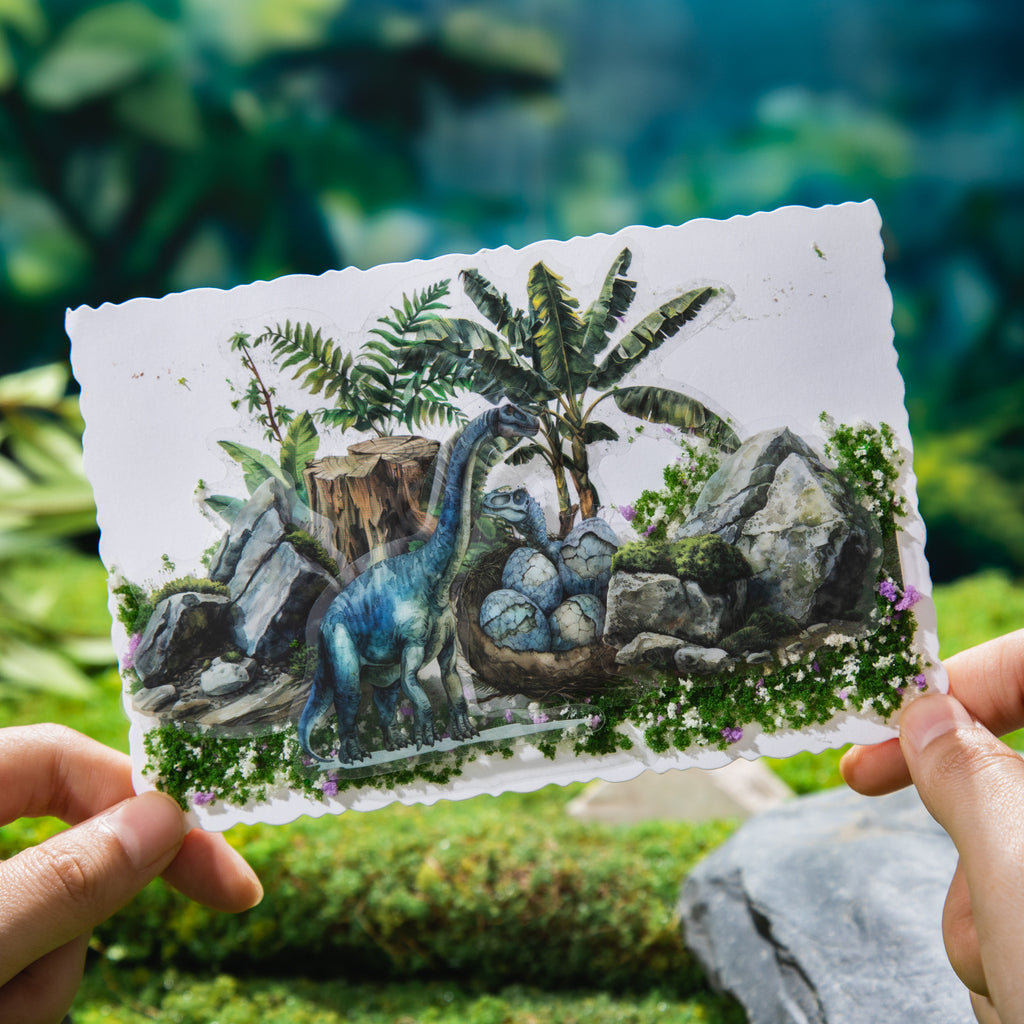 15 Pcs Dinasour PET Stickers KLSJ
