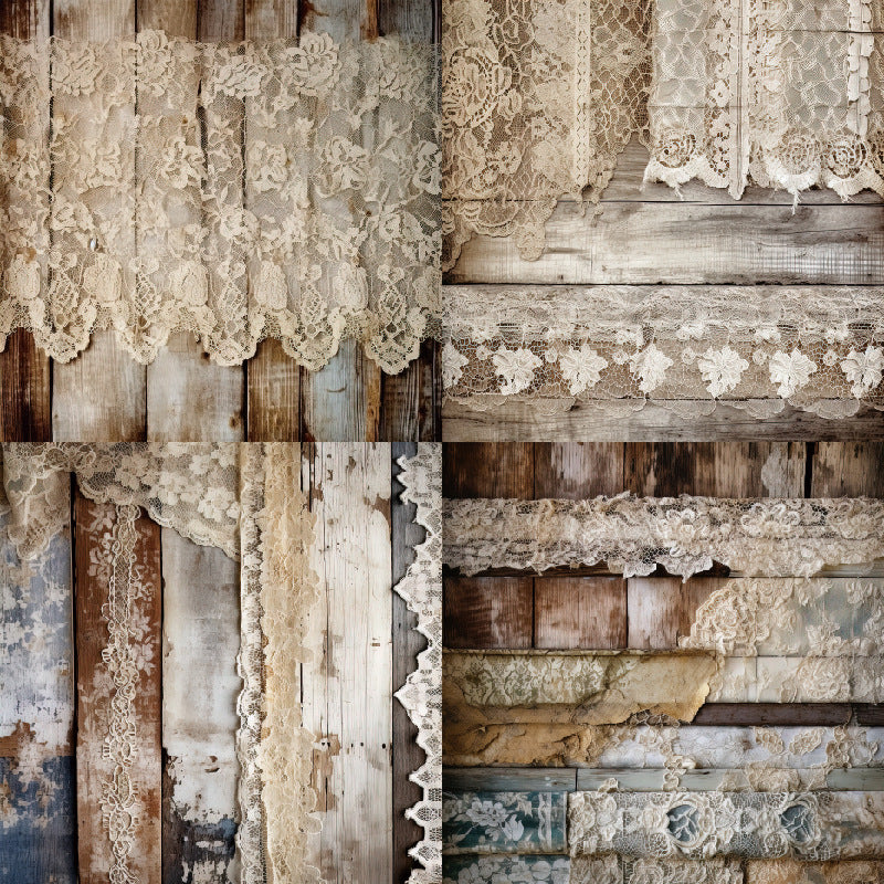 6 inch Vintage Lace Scrapbook Paper Pad SKP355