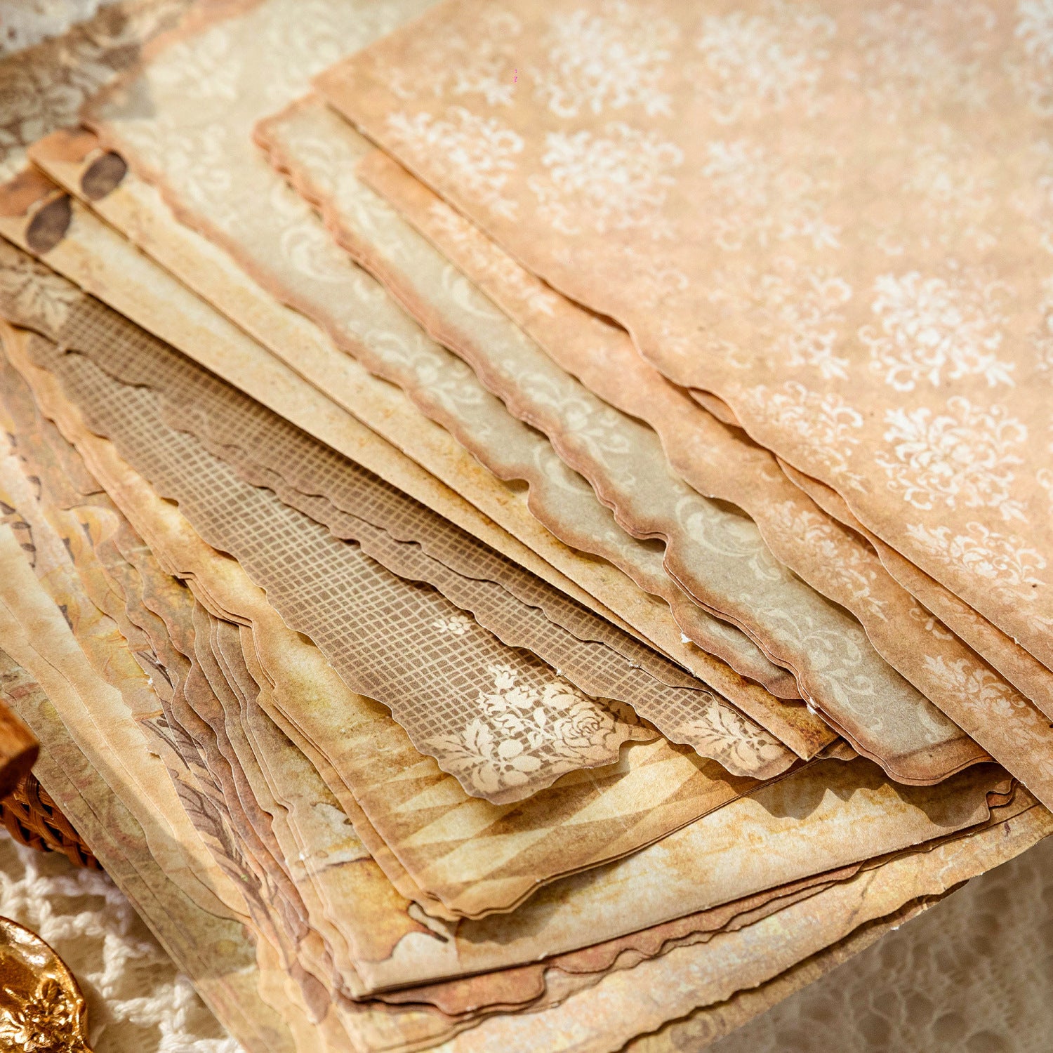 30 Pcs Shabby Chic Floral Journal Paper SBP01