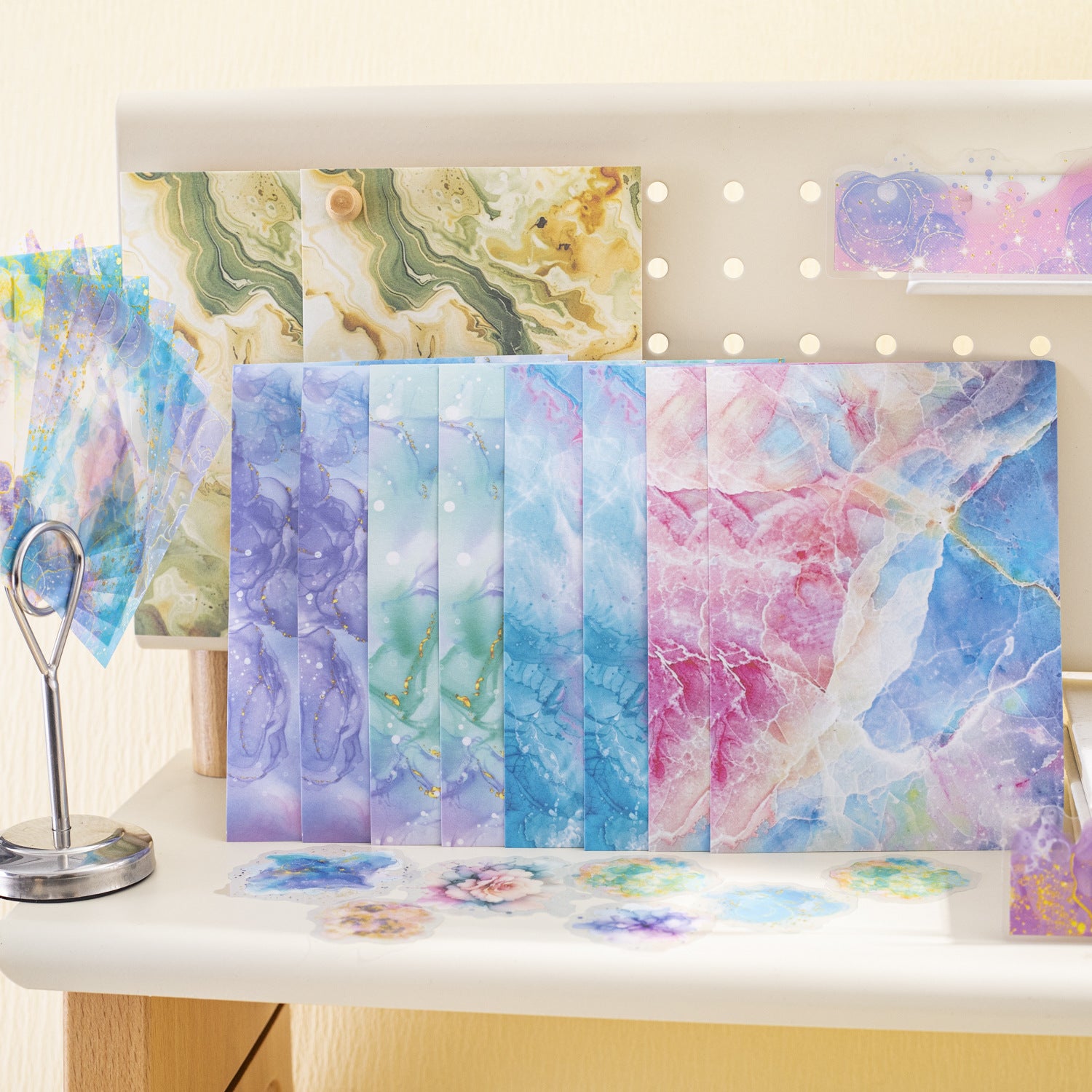 80 Pcs Watercolor Theme Journal Supplies Kit SCZYRC