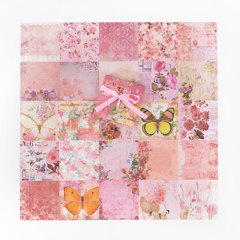 3.15inch Vintage Floral Journal Paper MKD09