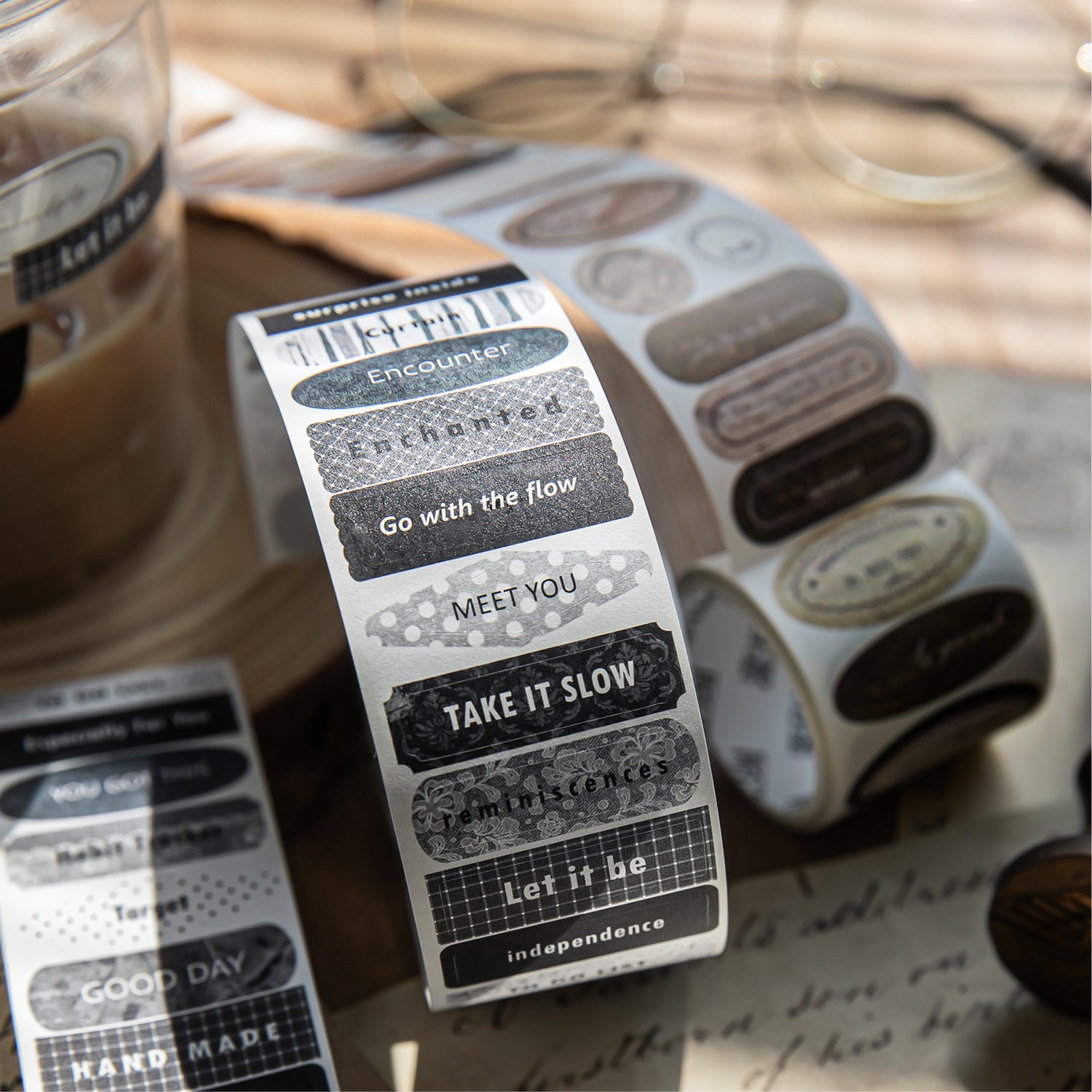 1 Roll Vintage Label Stickers Tape SGDB