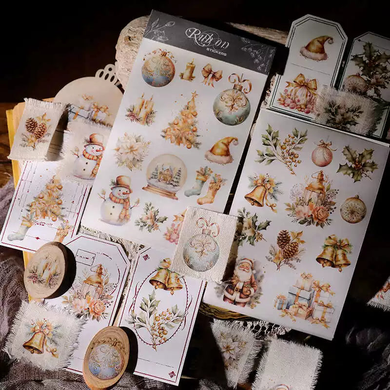 2 Sheets Rub on Stickers -  Jingle Bell