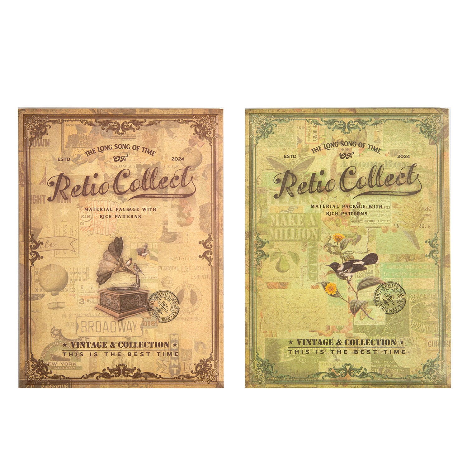 60 Pcs Vintage Scrapbook Supplies Kit SYCG