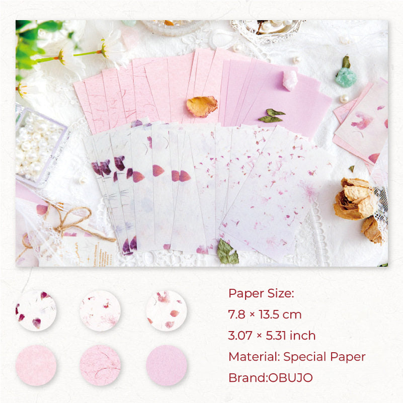 30 Pcs Basic Floral Journal Paper SGNL