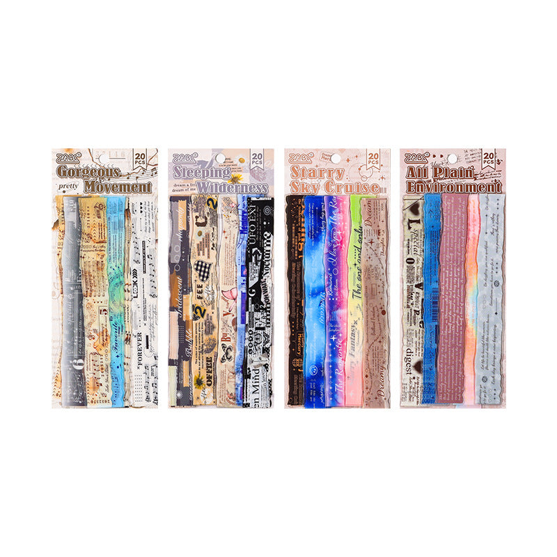 20 Pcs Vintage Journal Stickers JYSN