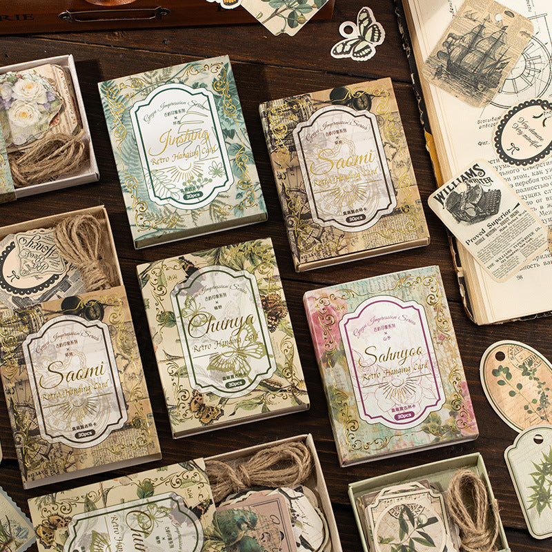 30 Pcs Vintage Hang Tag Paper GUYX