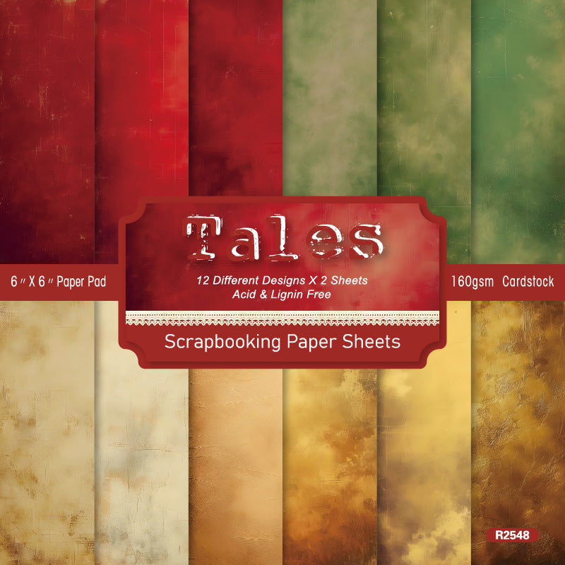 6 inch Tales Color Scrapbook Paper Pad SKP548
