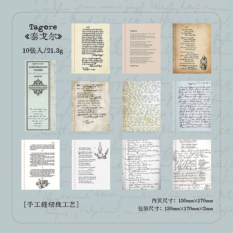 10 Pcs Vintage Junk Journal Paper SYSG