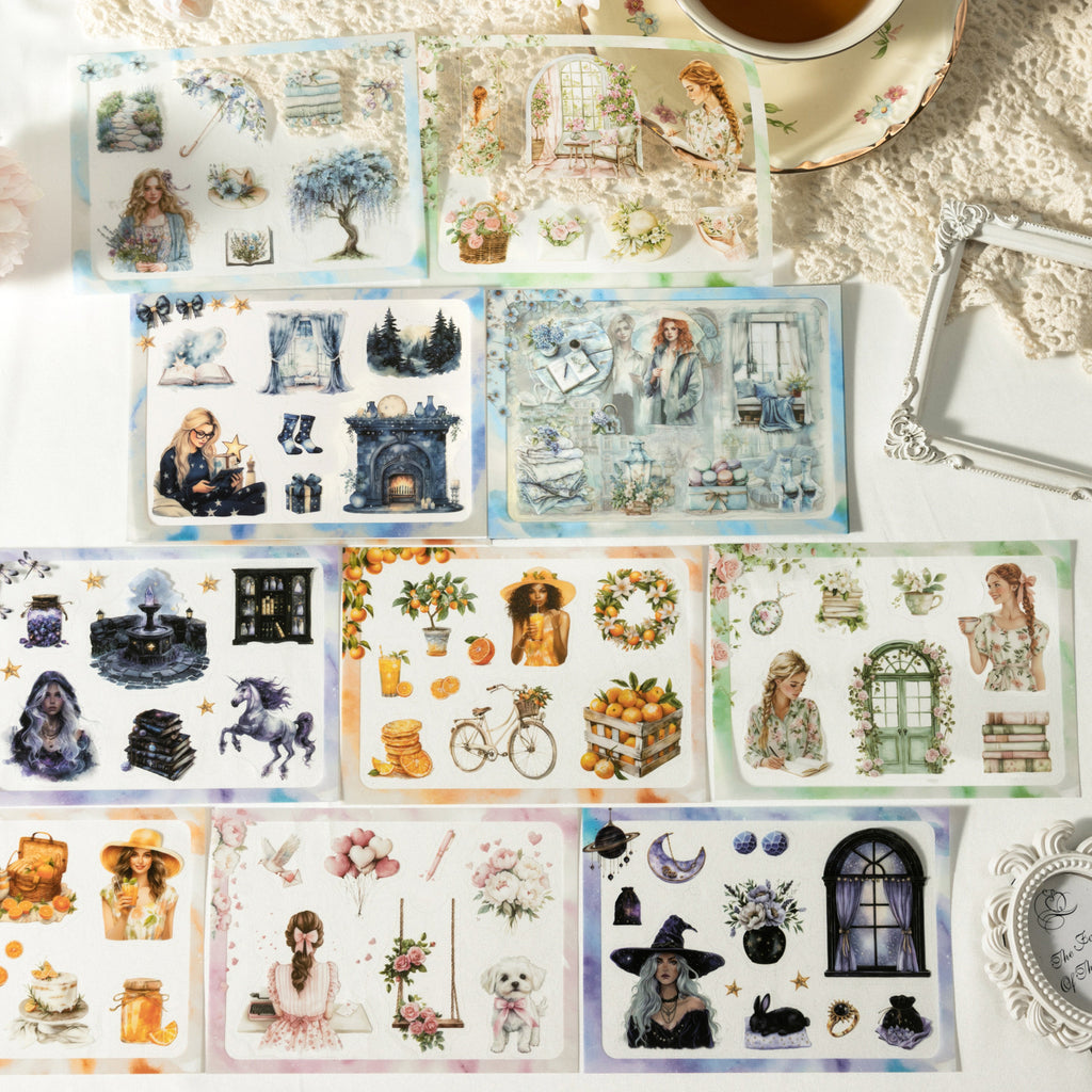 15 Sheets Manor Girl Stickers Book ZYZL