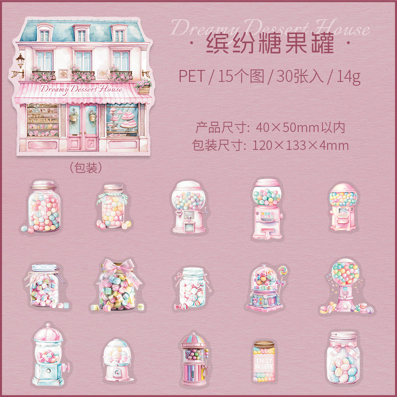 10 Pcs Dessert PET Stickers MHTPW