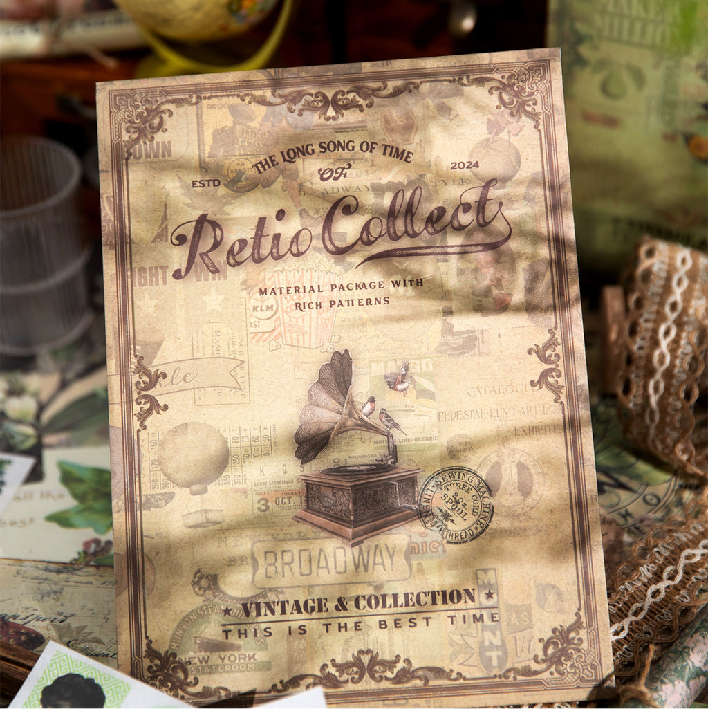 60 Pcs Vintage Scrapbook Supplies Kit SYCG