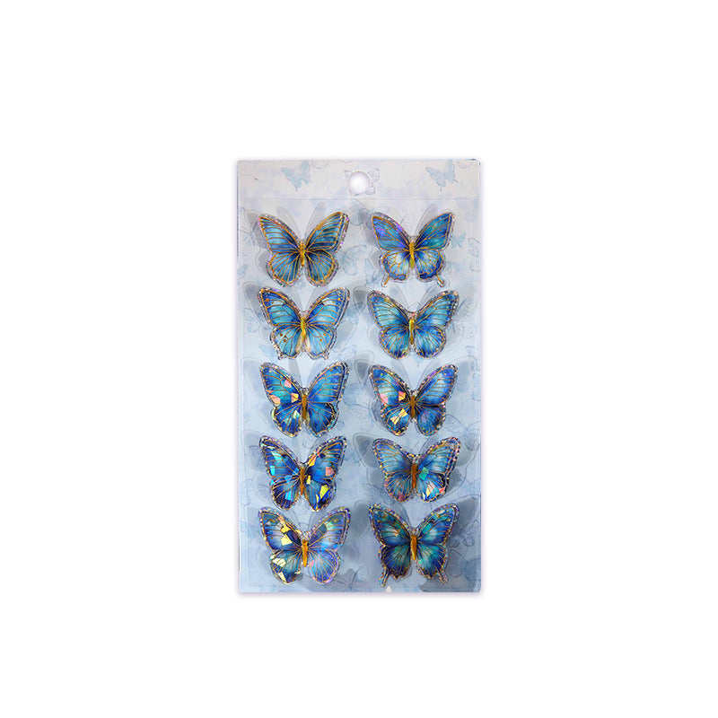 10 Pcs Glitter Butterfly Stickers MDHJ