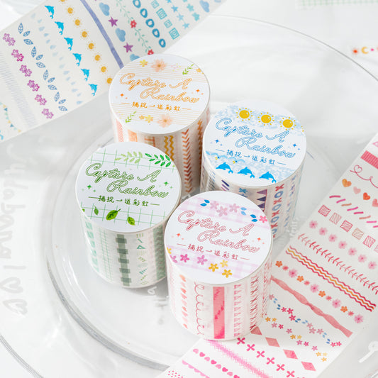 1 Roll Ranbow Color Washi Tape BZCH