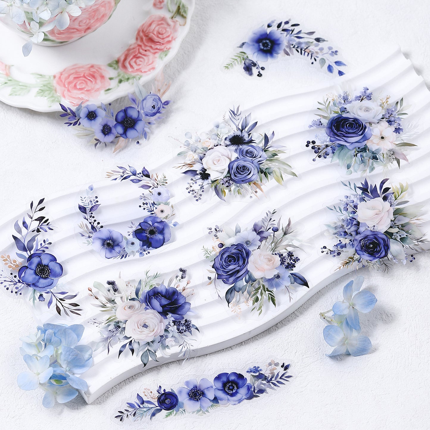 20 Pcs Flower PET Stickers JMHJ