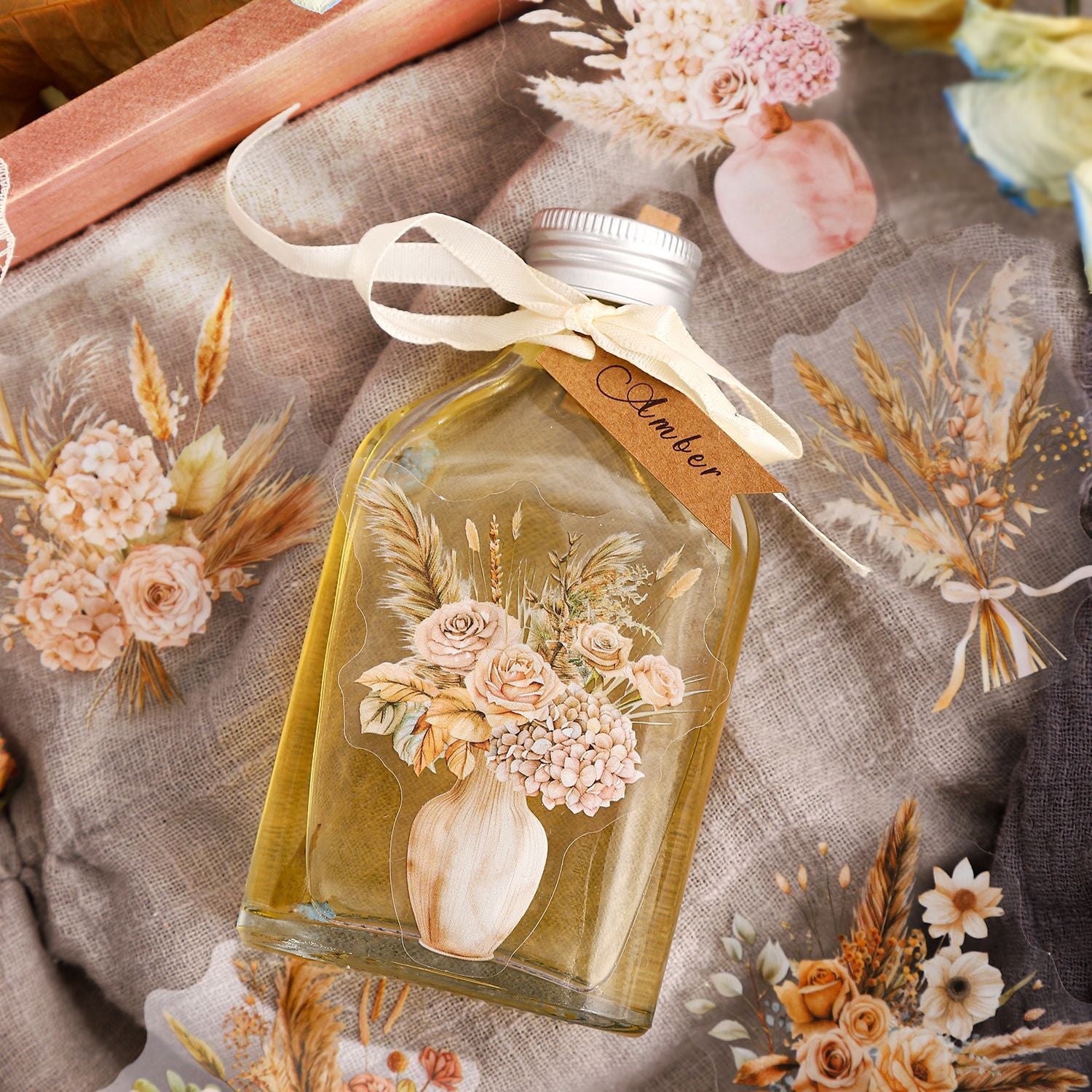 20 Pcs Flower Branches PET Stickers HPHY